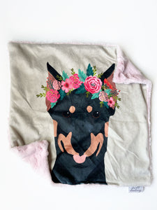 Doberman Dog Lovey (16x16 inches)