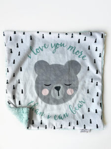 I Love You More Than I Can Bear Lovey (16x16 inches)