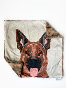 German Shepherd Face Dog Lovey (16x16 inches)