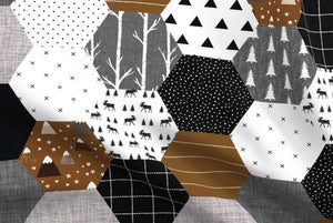 Hexagon Wholecloth Woodland