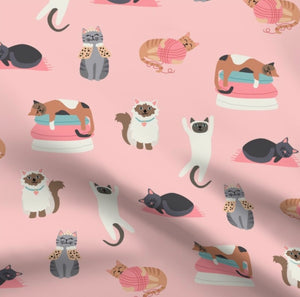 Silly Cats on Pink